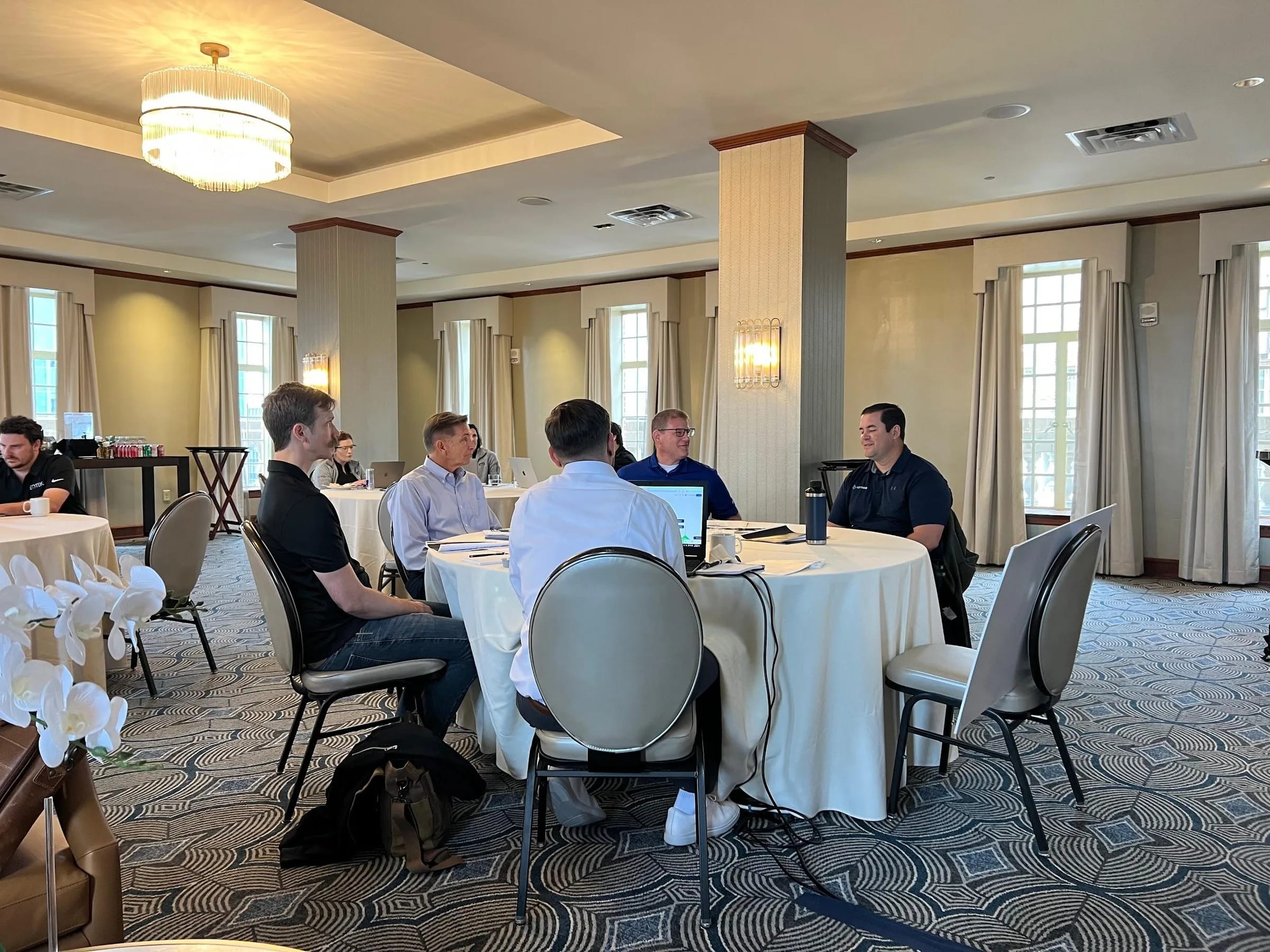The Cross Precision Measurement and SEQTEK teams working together at the Touchstone workshop